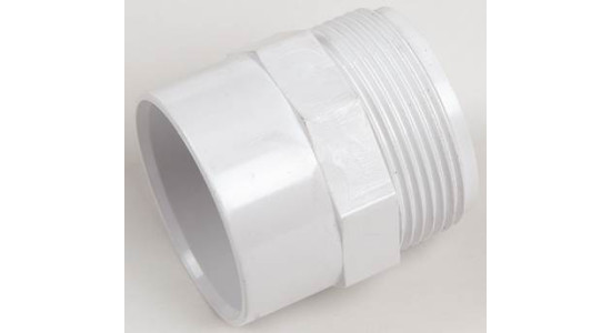 1 1/4" WHITE WASTE MALE ADAPTOR