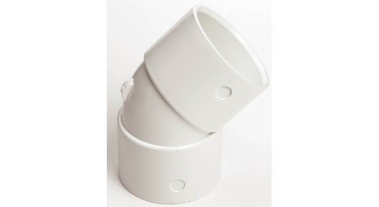 2" WHITE WASTE 45 DEGREE BEND